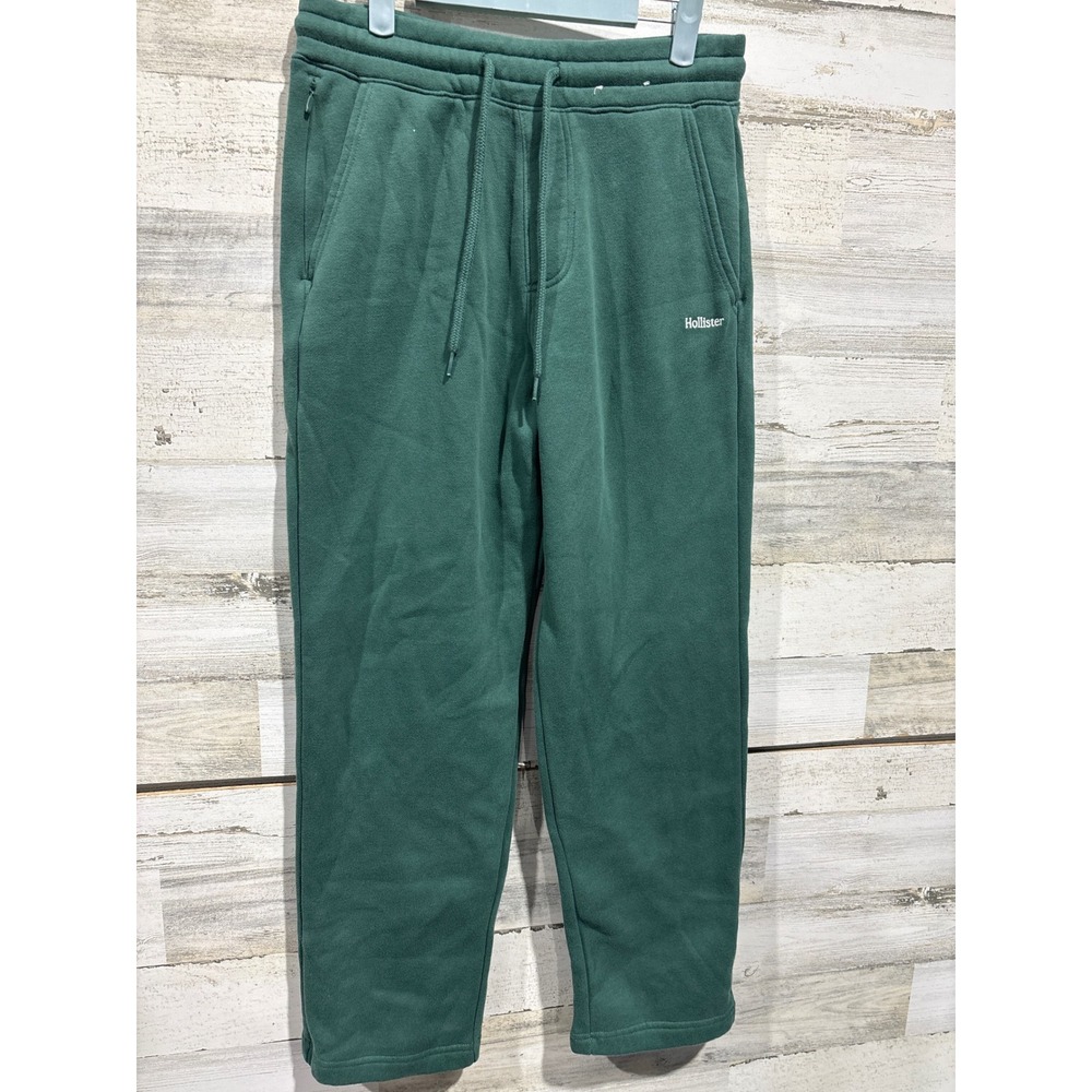 Hollister Sweatpants Men Small Green Fleece Joggers Gorpcore